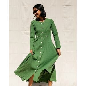 Nikki Chasen Green Baroness Dress - Size Small - EUC